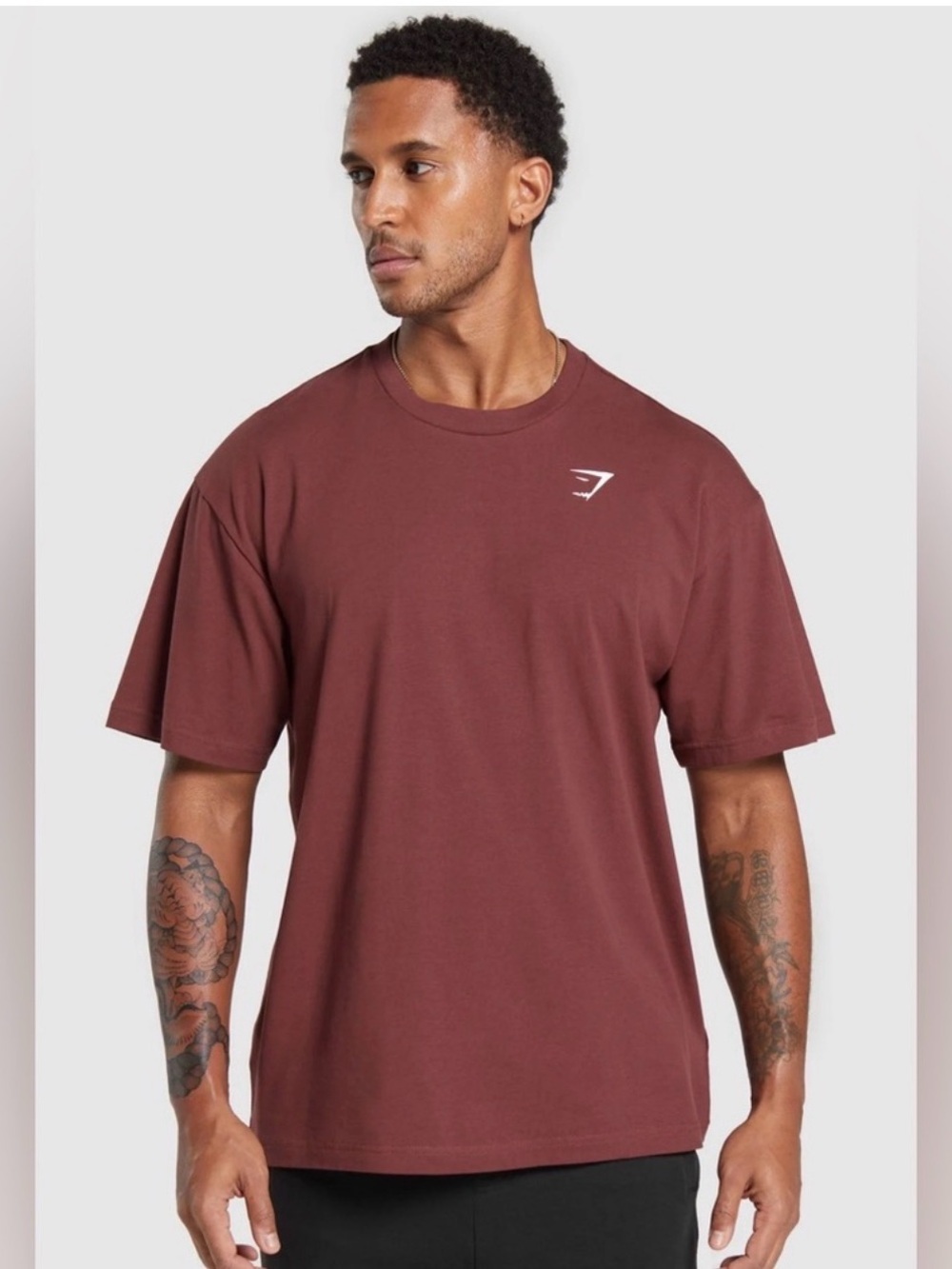 Gymshark Men's Crew Neck T-Shirt in Deep Maroon